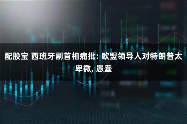 配股宝 西班牙副首相痛批: 欧盟领导人对特朗普太卑微, 愚蠢